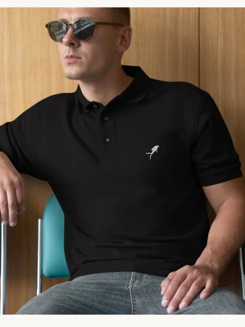 Scuba Diving Embroidered Polo Shirt | Men's Premium Diver Golf Polo | Scuba Dive